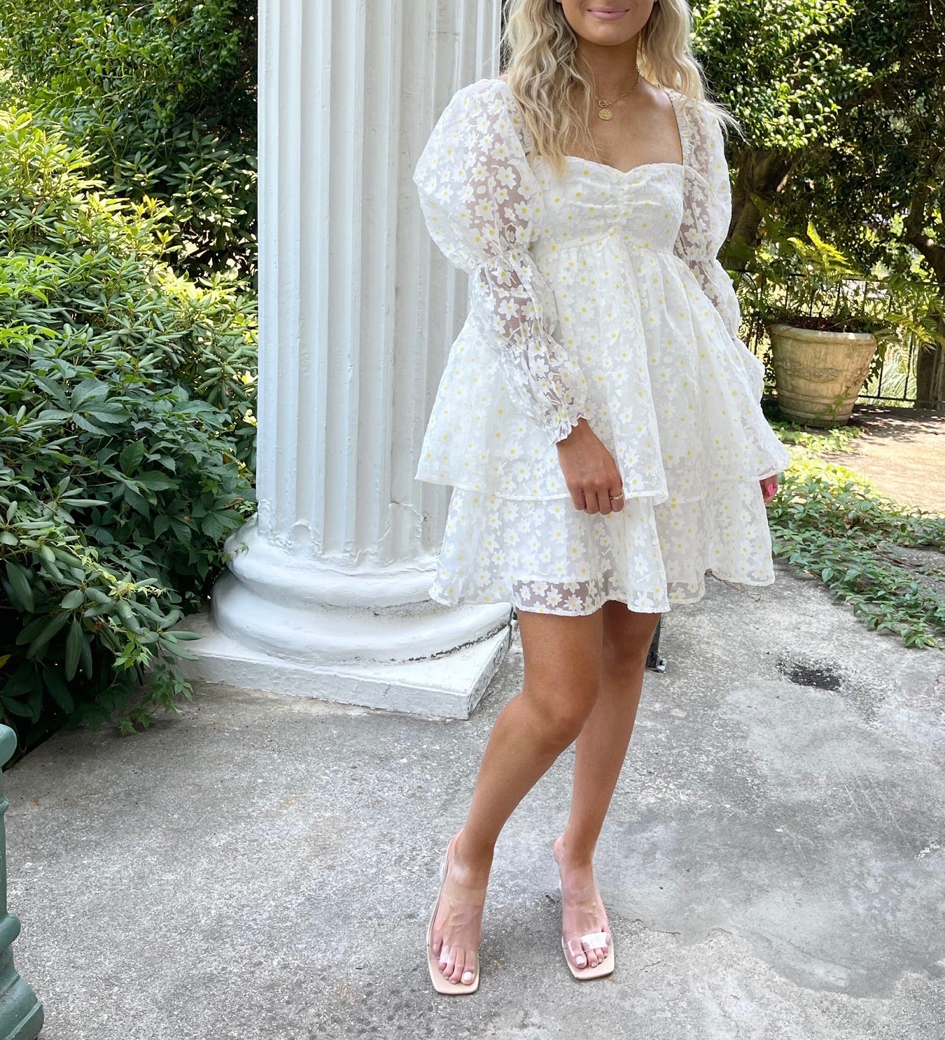 3D Yellow Daisy Babydoll Dress – Indie Collection