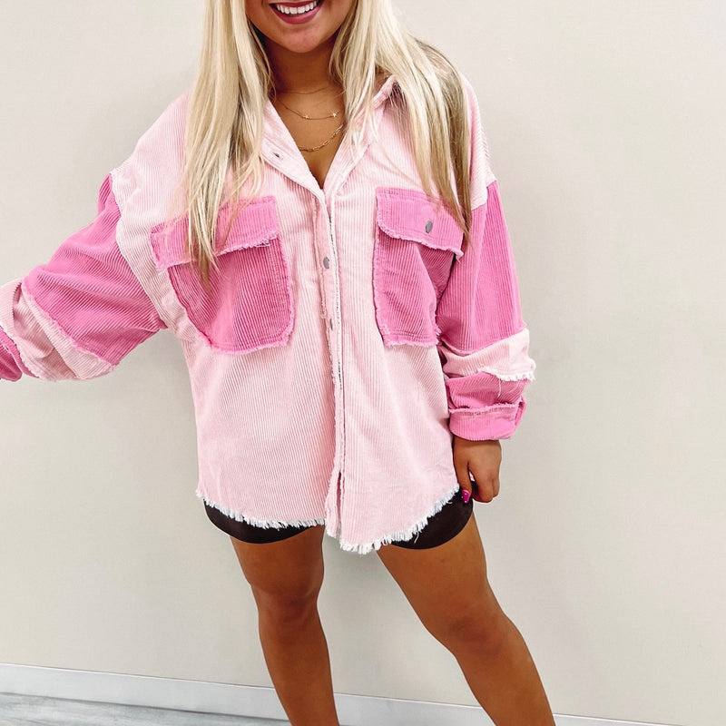 Pink Two Toned Shacket