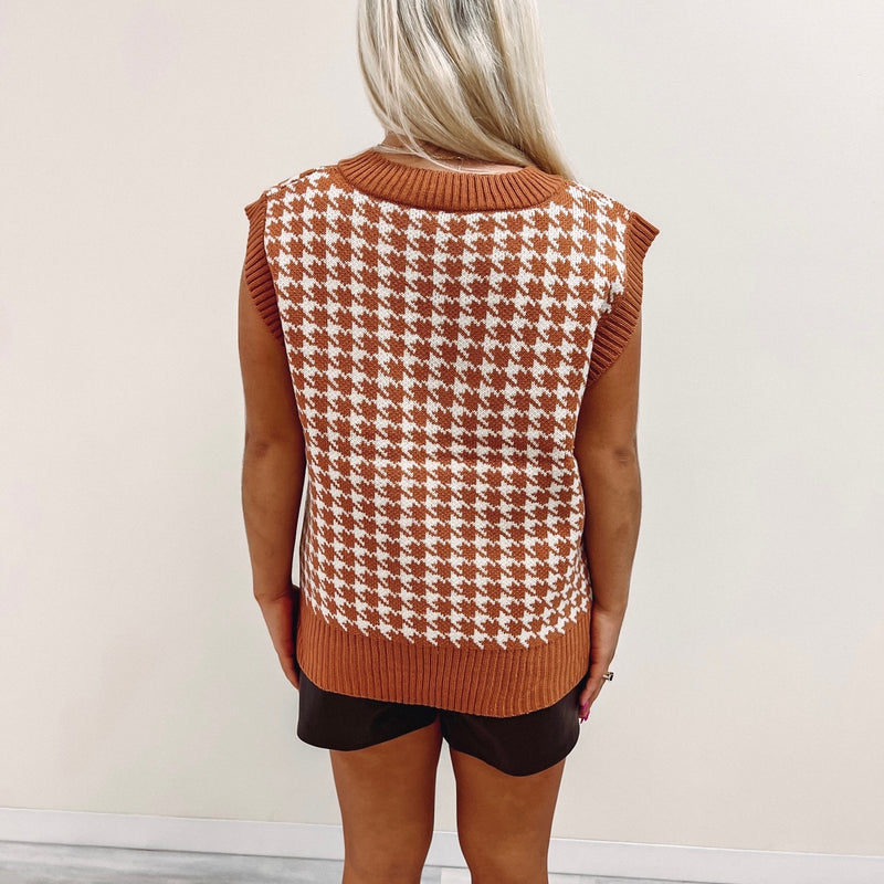 Vanessa Sweater Vest - Burnt Orange
