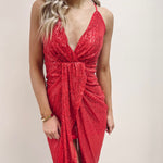 Candace Red Sequin Dress