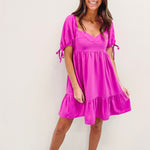 Janie Dress - Hot Pink