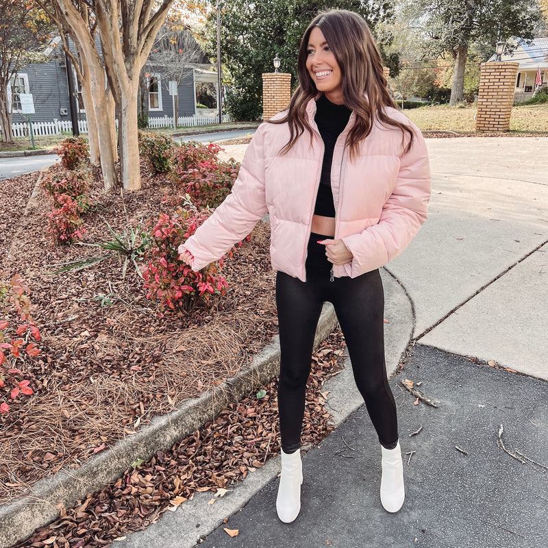 Baby pink jacket outfit sale