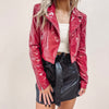 Red Liquid Leather Jacket