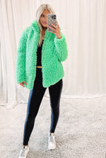 Green Fuzzy Jacket
