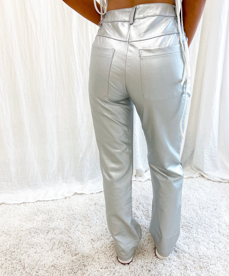 asymmetrical silver space pants｜TikTok Search