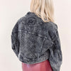 Cord Cropped Jacket - Vintage Black