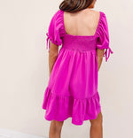Janie Dress - Hot Pink