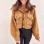 Maggie Teddy Cropped Jacket
