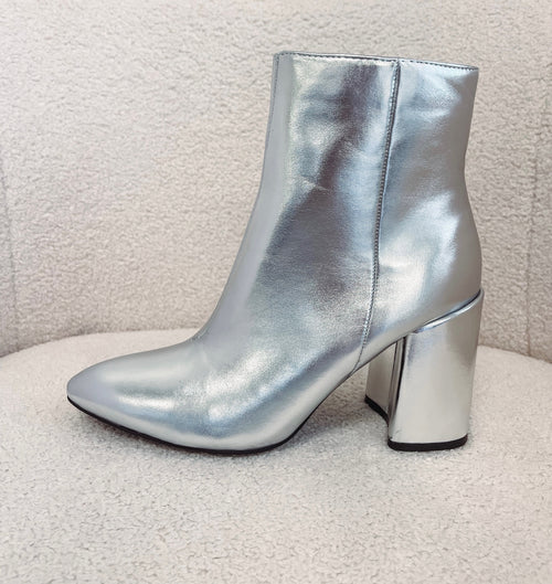 Claire Silver Booties