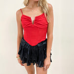 Marion Red Corset Top