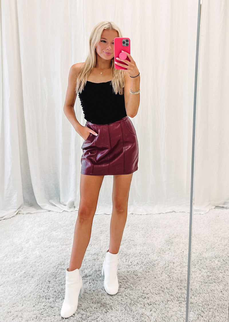 Sadie Burgundy Skirt