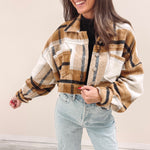 Cropped Mustard Flannel