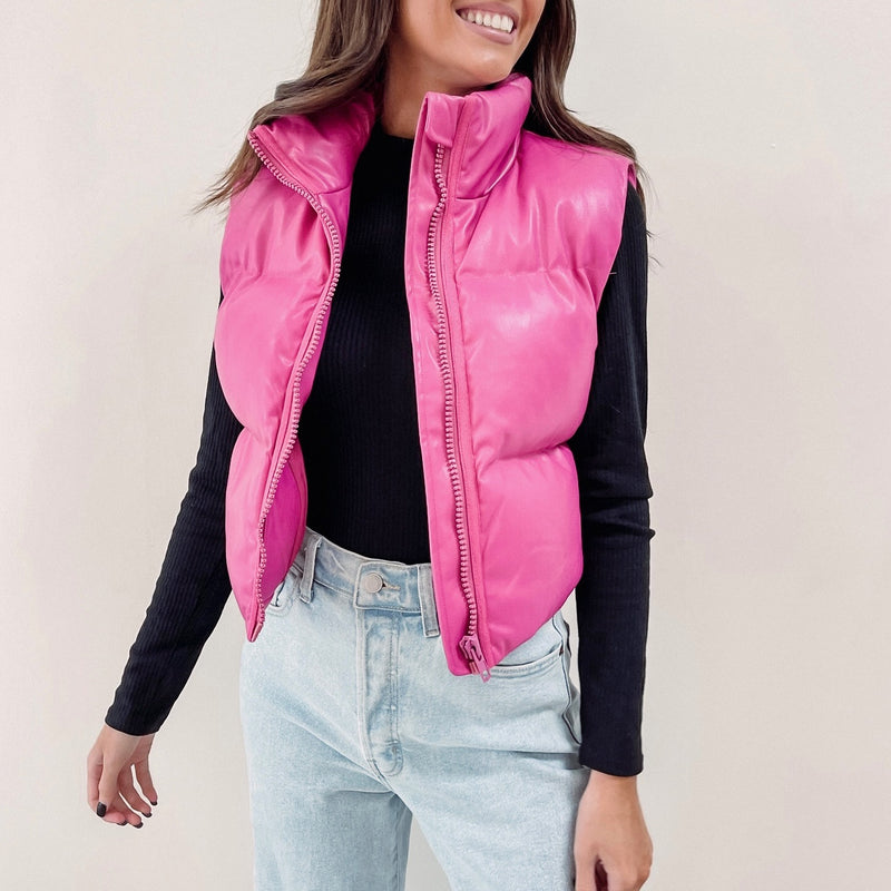 Pink Puffer Vest