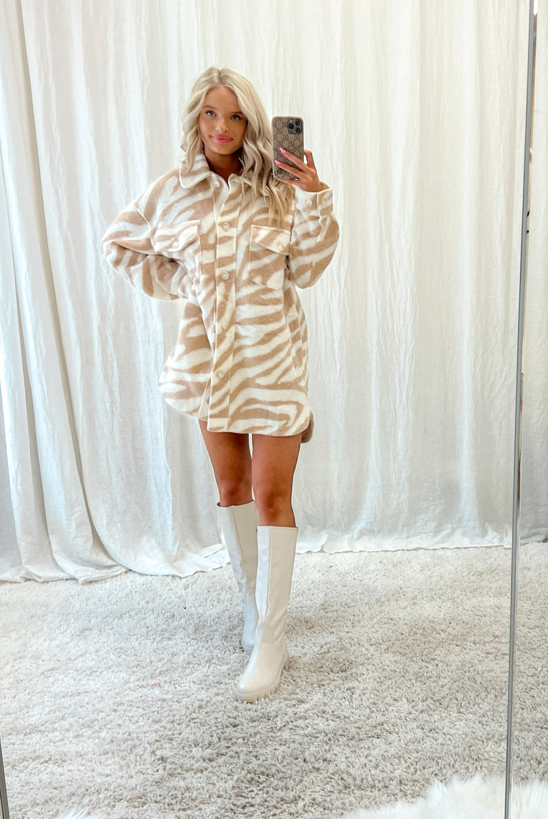 Oversized Printed Shacket