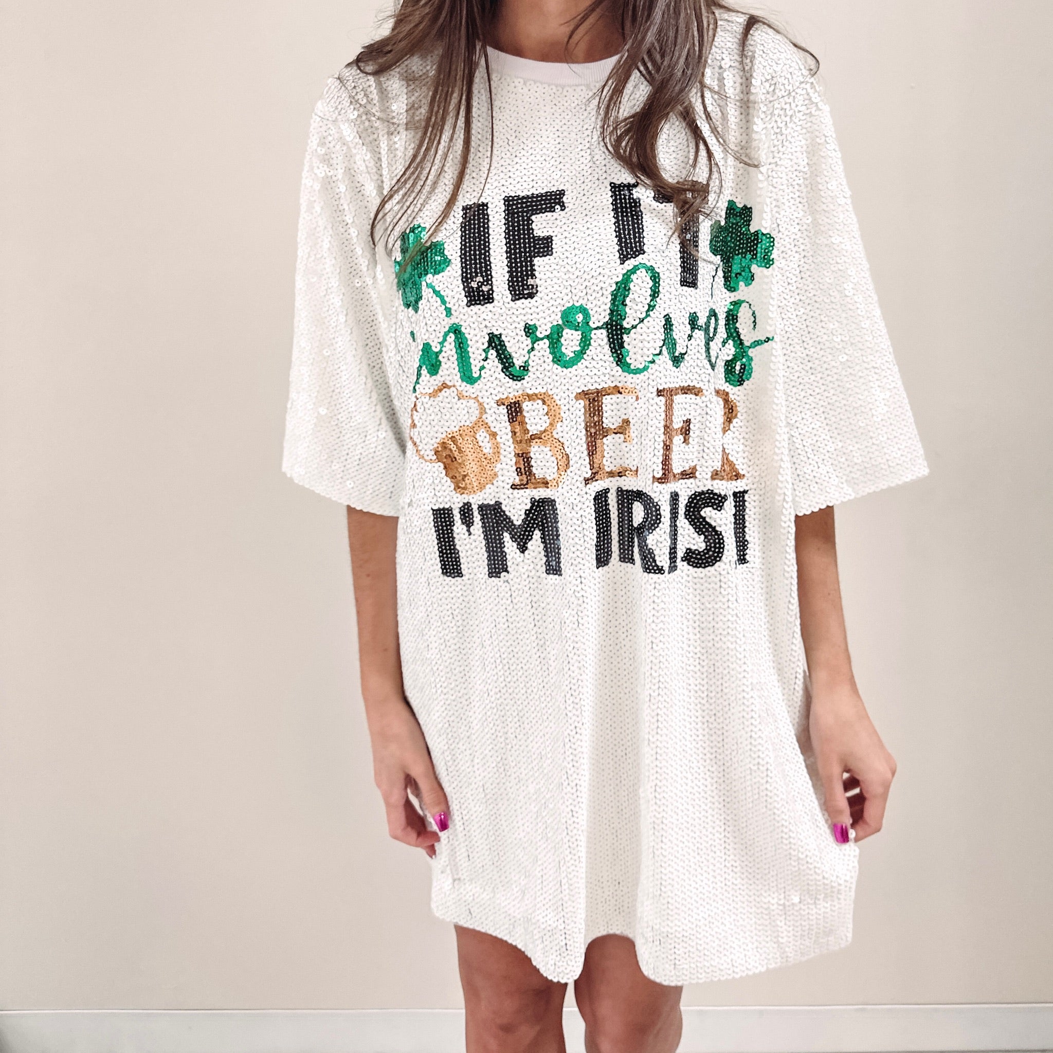sequin shamrock dress Sequin Shamrock Dress by Badgley Mischka