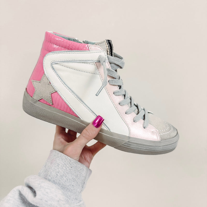 Pink High Top Sneakers