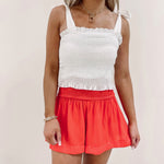 Adair Smocked Top- White