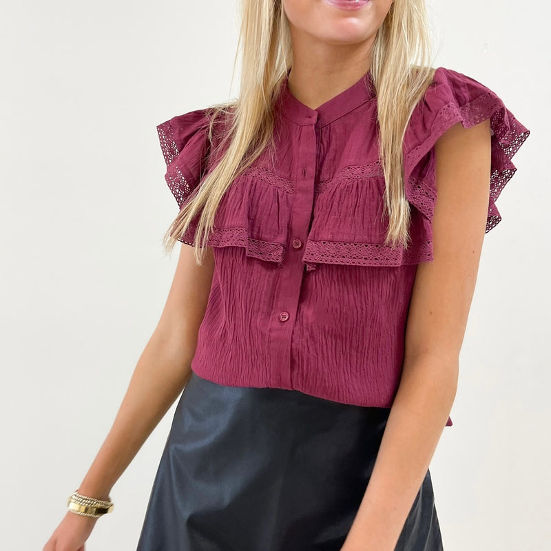 Milan Top - Burgundy