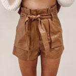 Kerrie Faux Leather Shorts