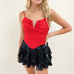 Marion Red Corset Top