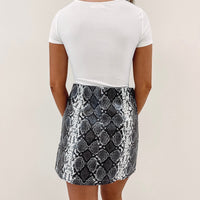 Michelle Snakeskin Skirt