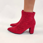 Cadyn Red Sparkle Booties