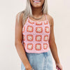 Pink Crochet Tank