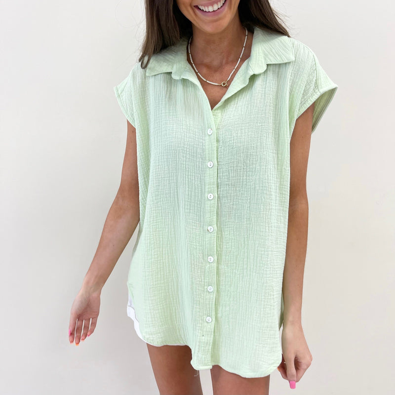 Lime Shirt Cover Up
