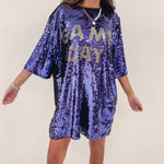 Game Day Sparkle Jersey - Purple