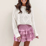 Carlie Pink Ruffle Skirt