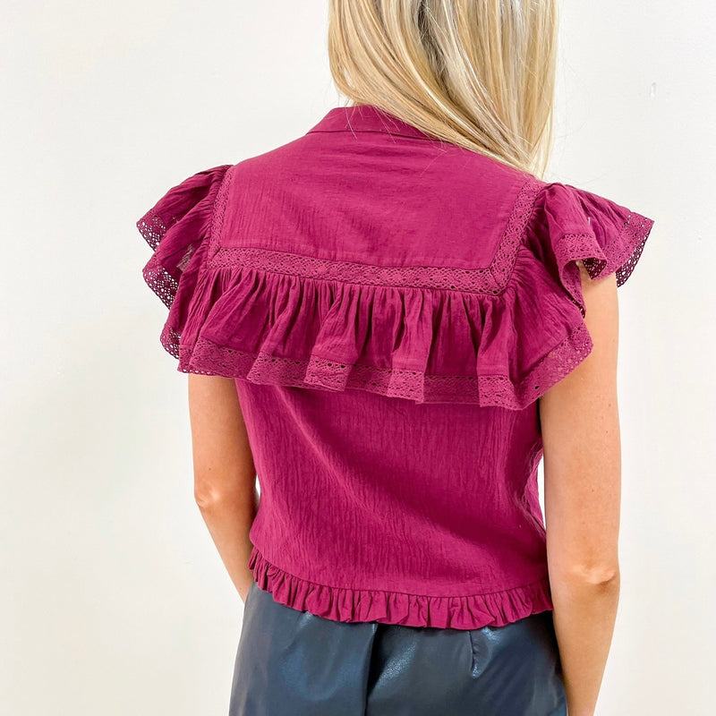 Milan Top - Burgundy