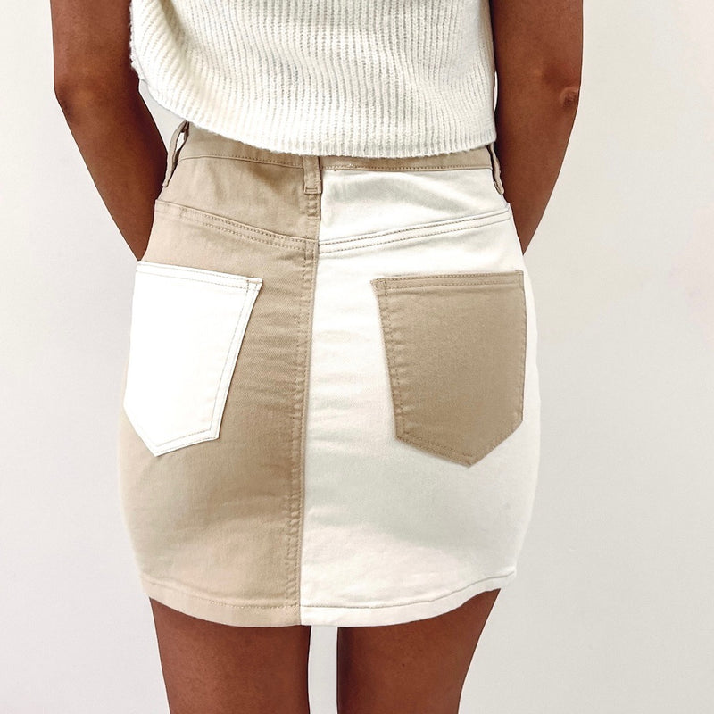 Two Toned Tan Skirt