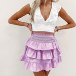 Natasha Ruffle Skirt - Lilac